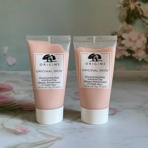 2x ORIGINS Original Skin Retexturizing Mask with Rose Clay 1oz/30ml Each Travel